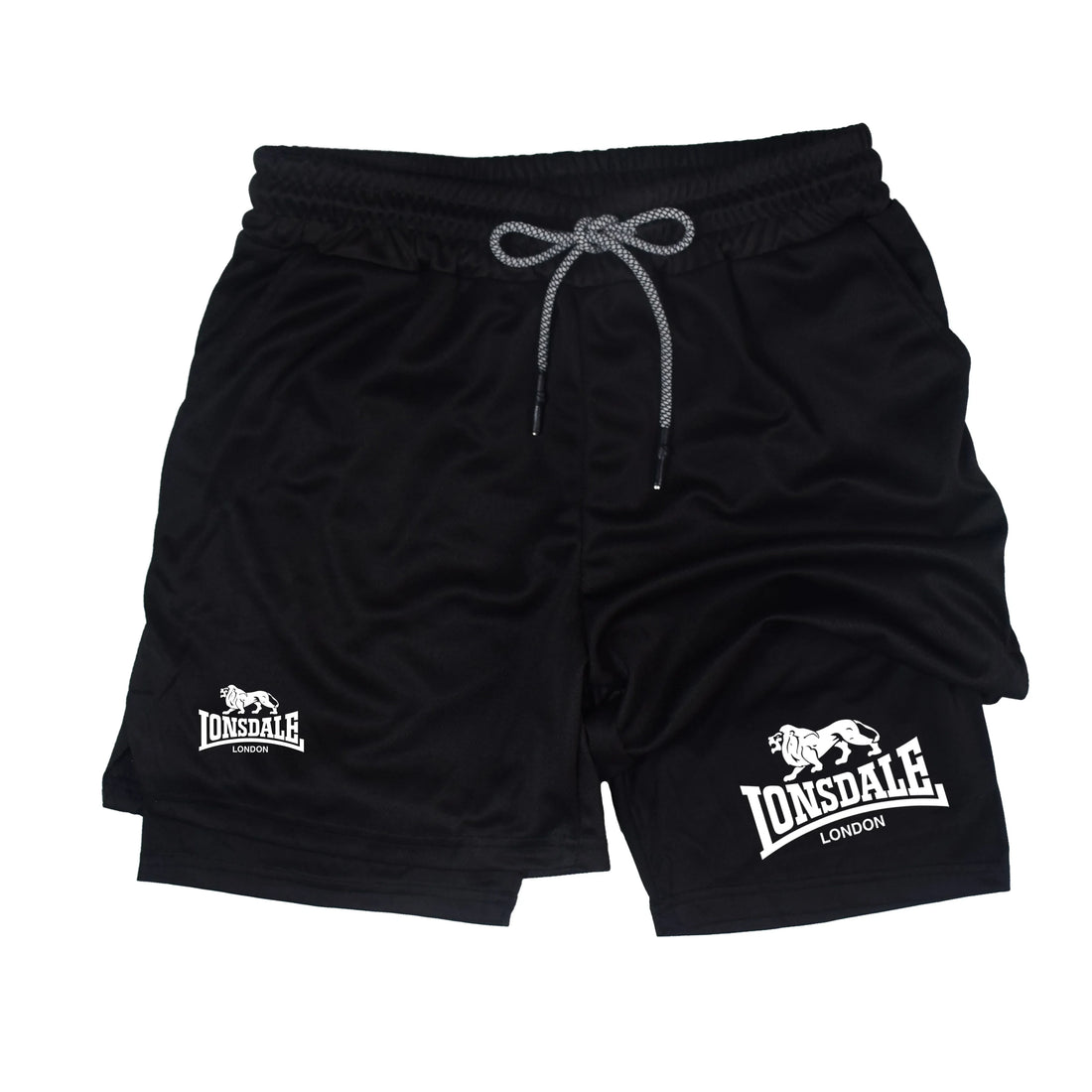 2-in-1 Men's Workout Running Shorts with Phone Pocket