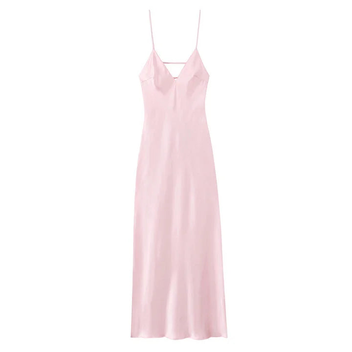 Backless V-Neck Sling Dress
