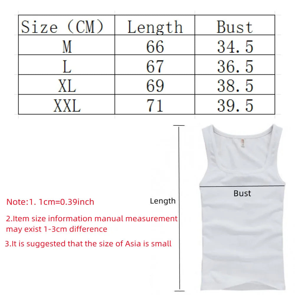 Unisex Cotton Sleeveless Tank Top – Summer Fitness Shirt