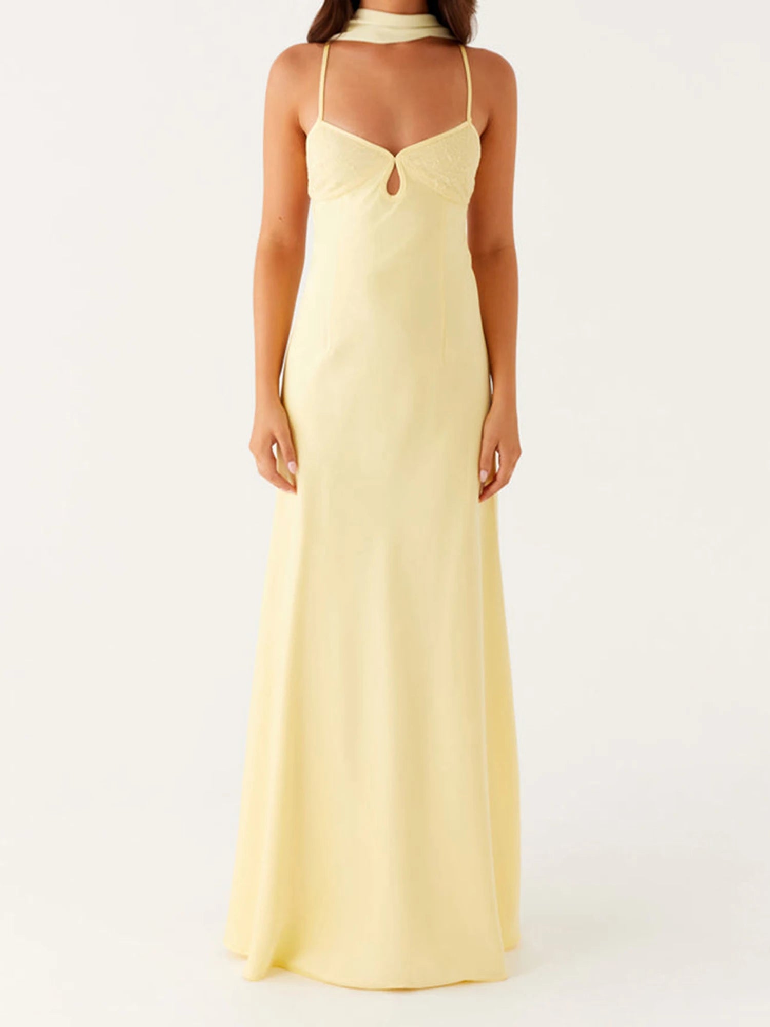 Elegant Summer Maxi Dress with Adjustable Straps