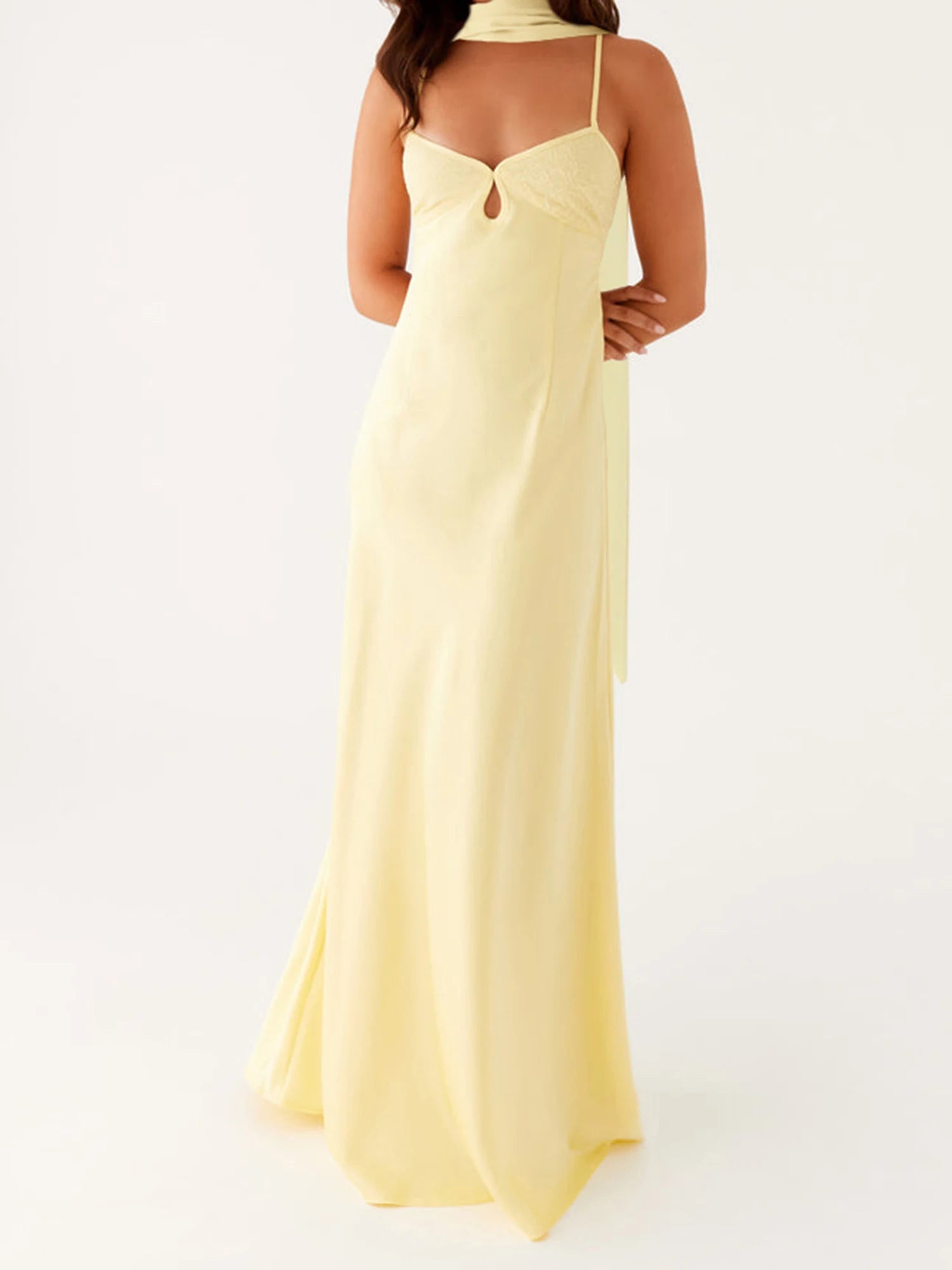 Elegant Summer Maxi Dress with Adjustable Straps