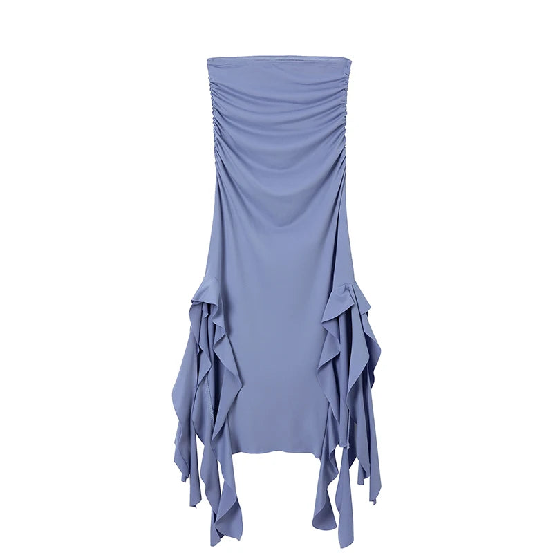 One-Shoulder Slim Fit Irregular Dress