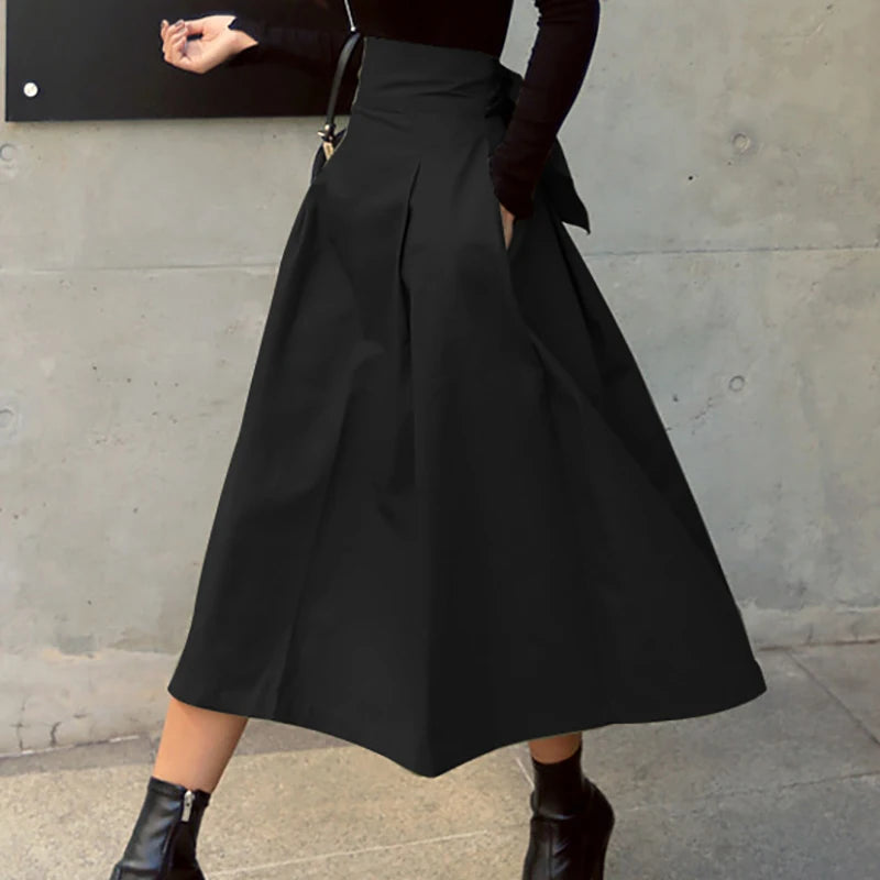 Women’s High Waist Long Skirt