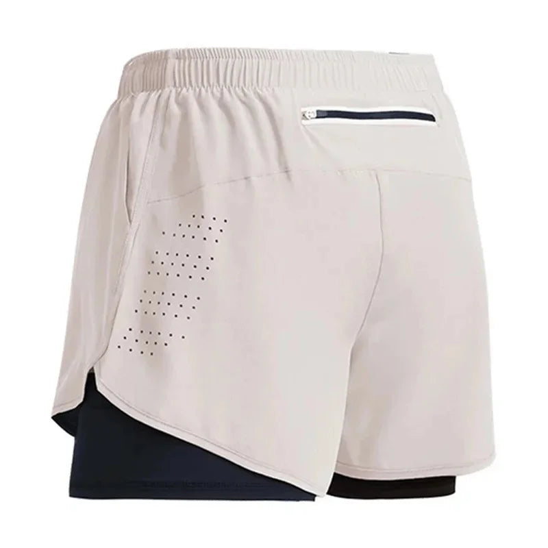 Men’s Double Layer Quick-Dry Running Shorts
