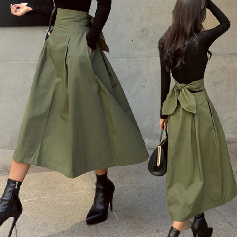 Women’s High Waist Long Skirt