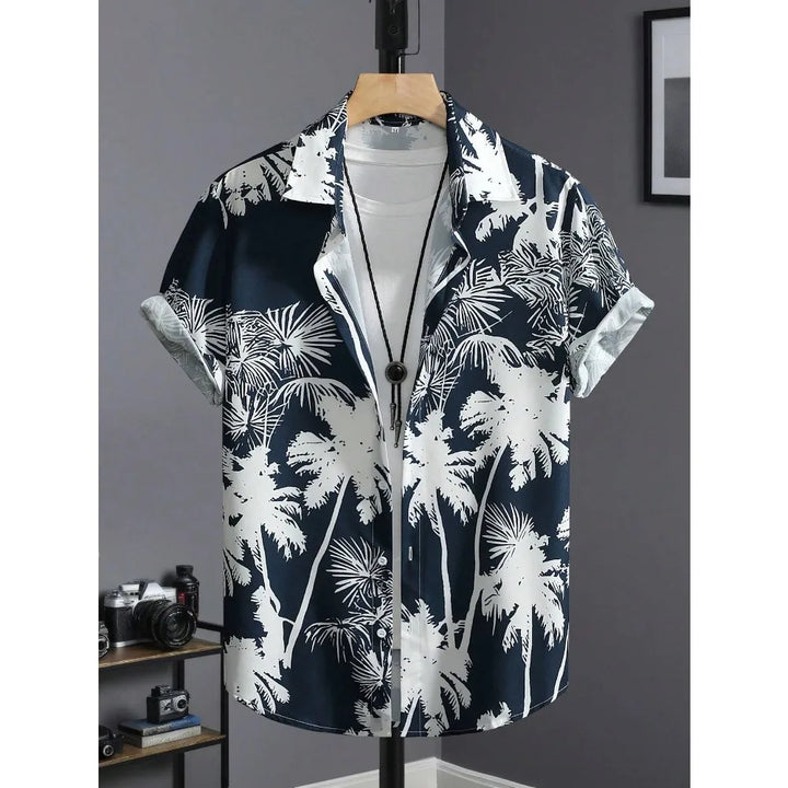 Hawaiian Print Casual Beach Shirt
