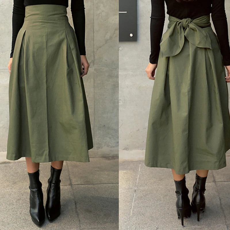 Women’s High Waist Long Skirt