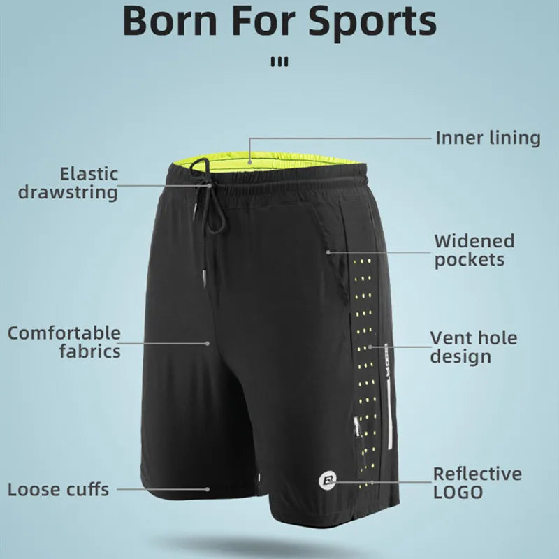 ROCKBROS Running Shorts Unisex Clothing Exercise Gym Shorts