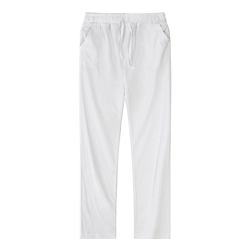 Cotton Linen Pants – Breathable Solid Color Trousers