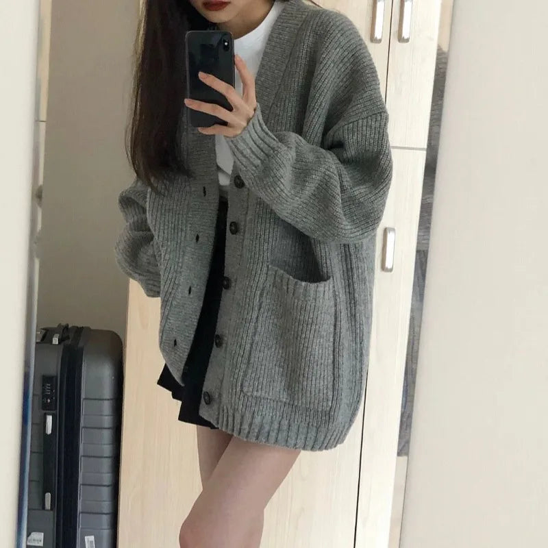 Women’s V-Neck Knit Cardigan