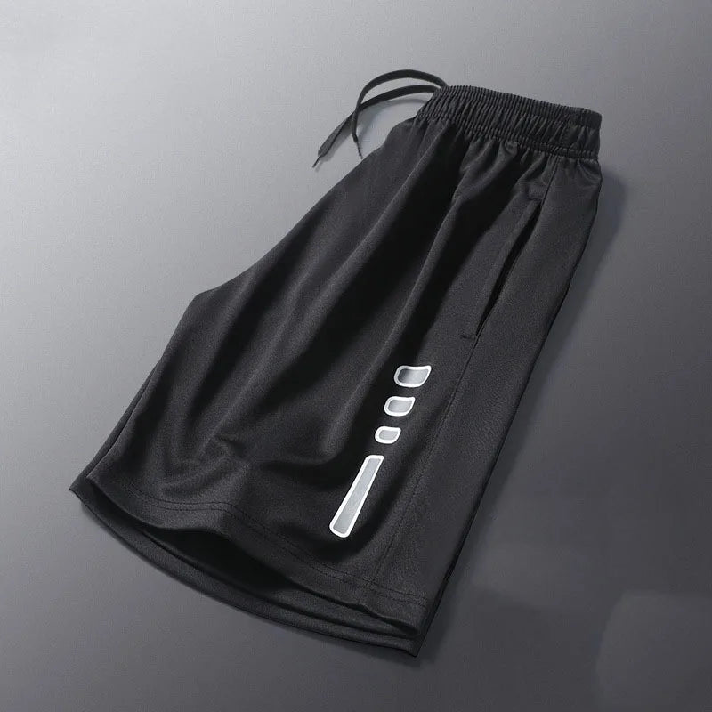 Men’s Black Striped Running Shorts