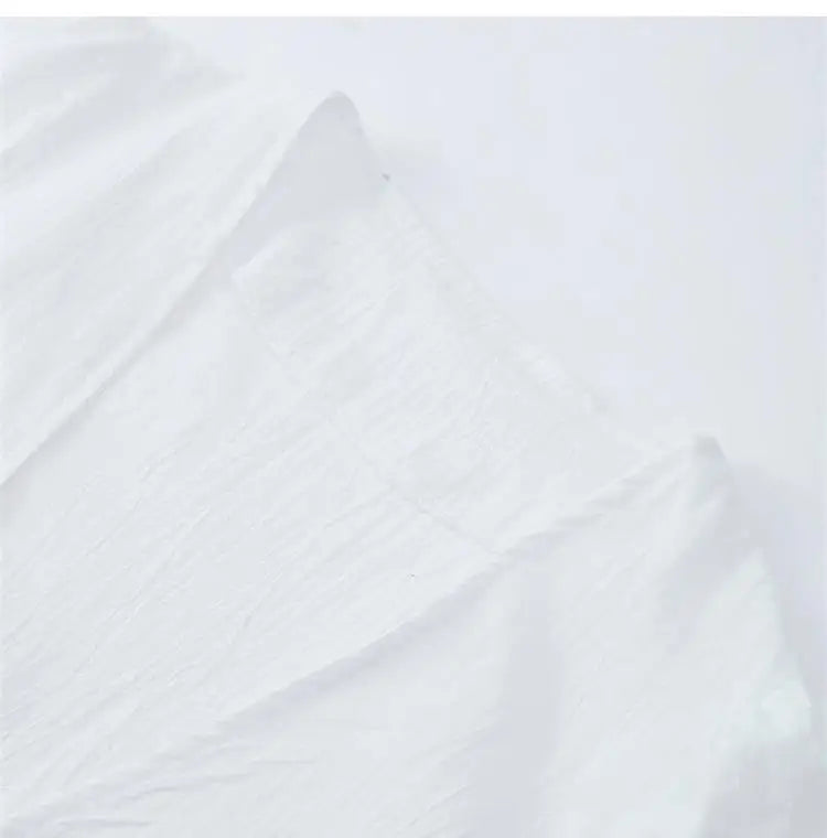 Linen Lace-Up V-Neck Shirt