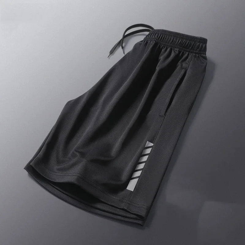 Men’s Black Striped Running Shorts