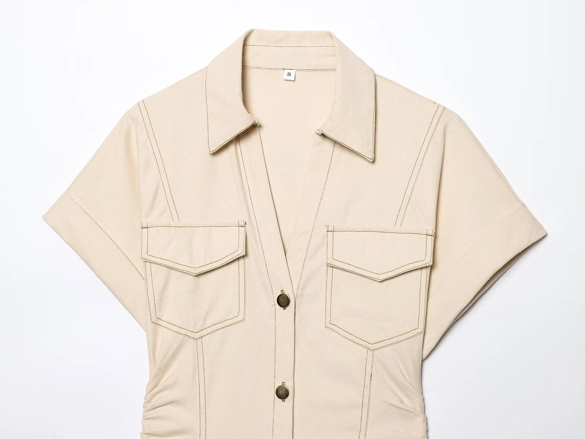 ETJ 2025 Summer Pleated Denim Midi Dress