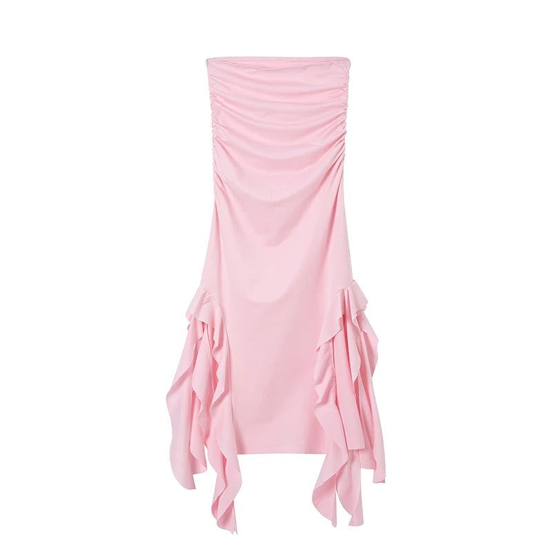 One-Shoulder Slim Fit Irregular Dress