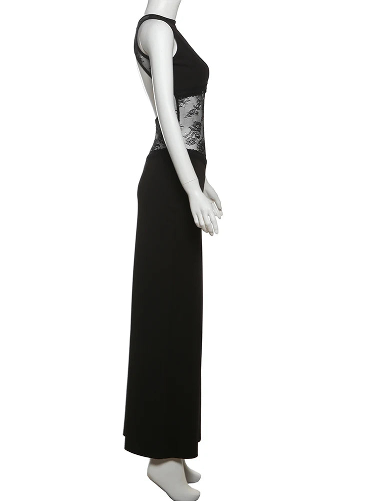 Backless Bodycon Mesh Dress