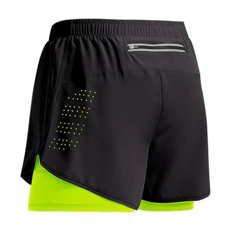 Men’s Double Layer Quick-Dry Running Shorts