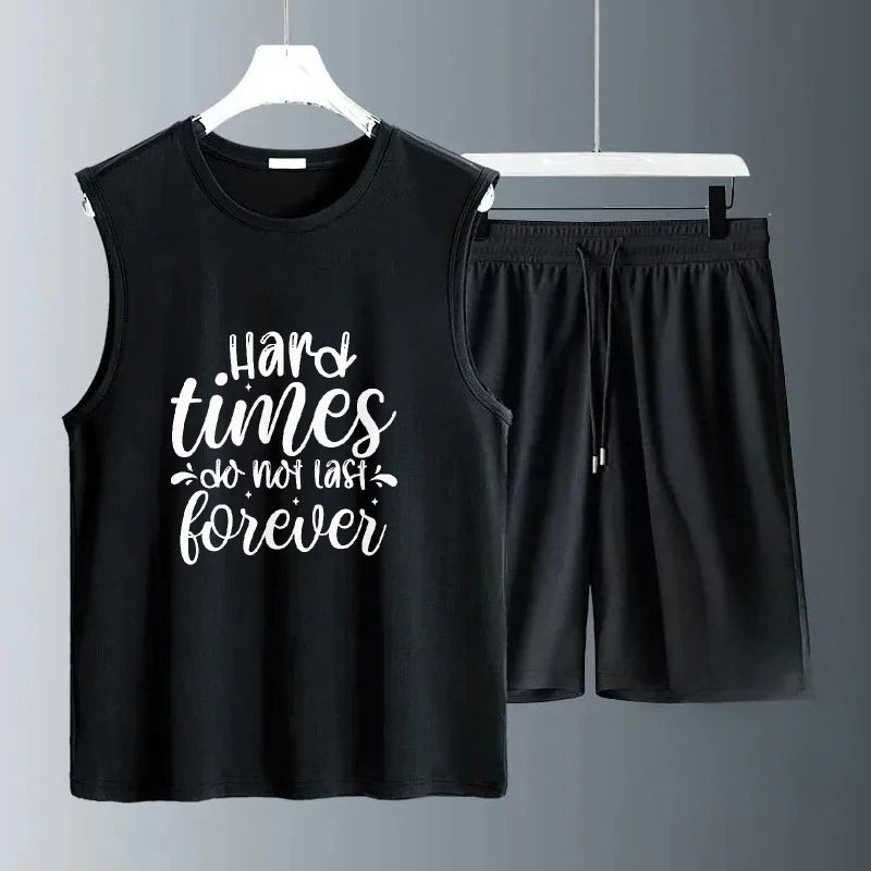 Summer Sleeveless Tank & Shorts Set