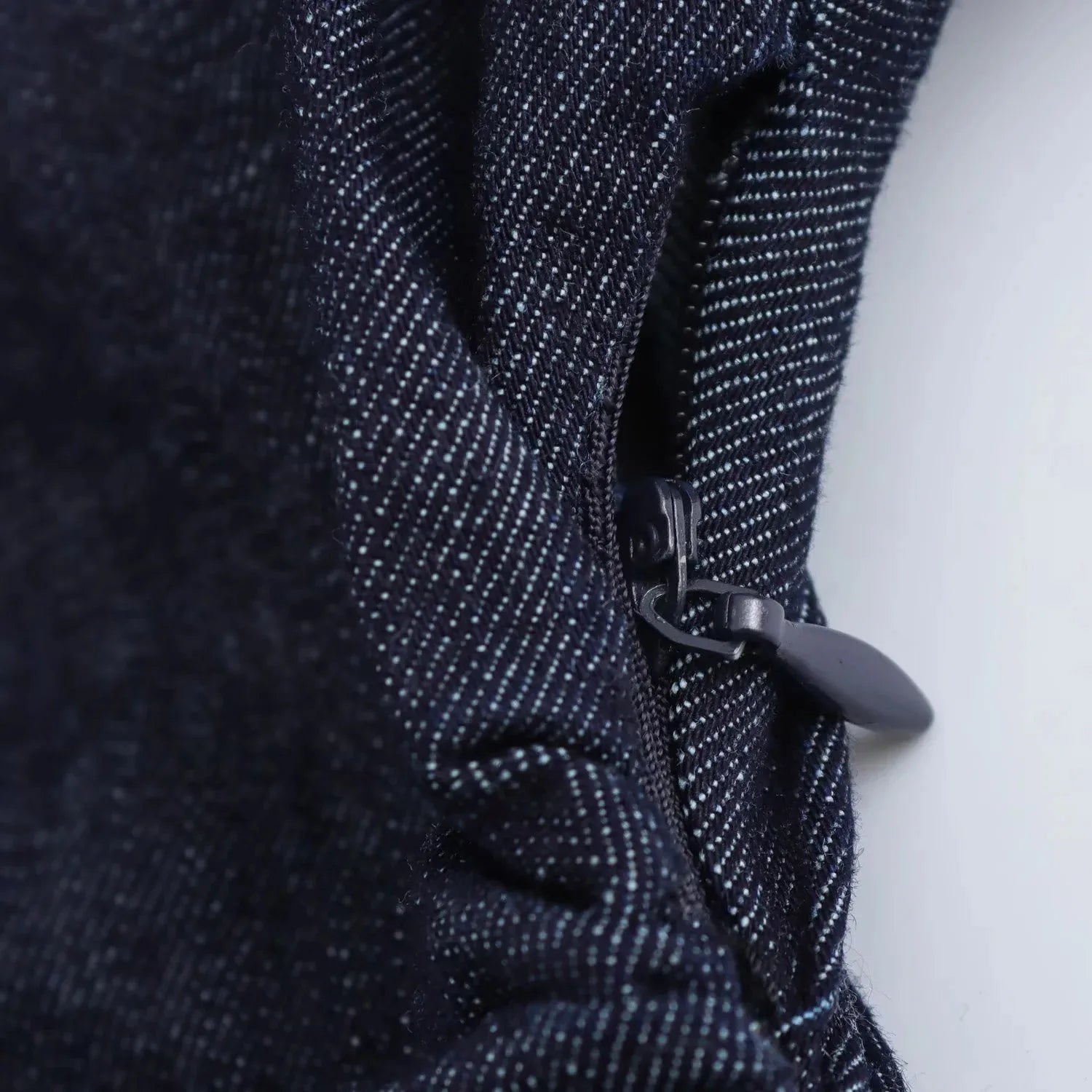 TRAF Ruched Denim Midi Dress