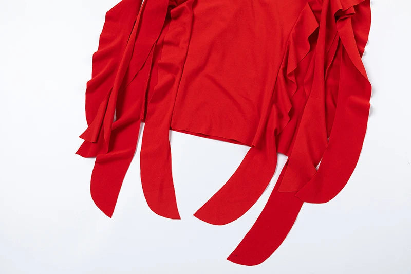 One-Shoulder Slim Fit Irregular Dress