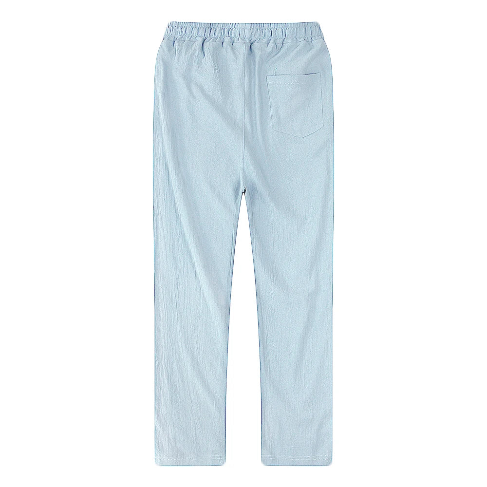 Cotton Linen Pants – Breathable Solid Color Trousers