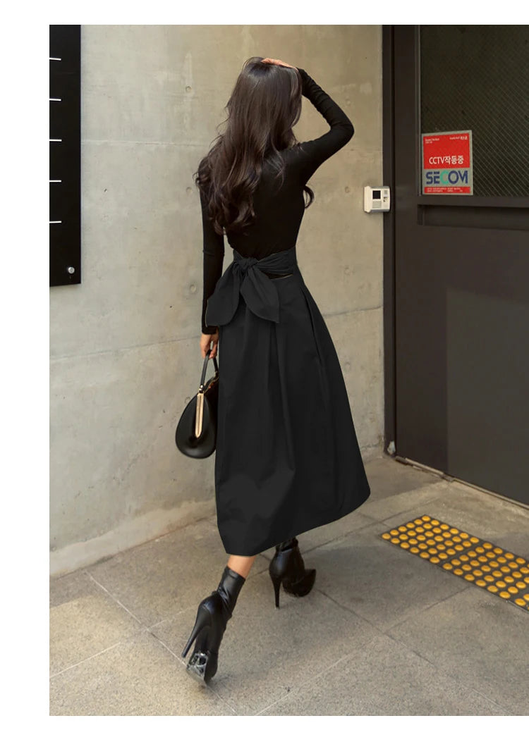 Women’s High Waist Long Skirt