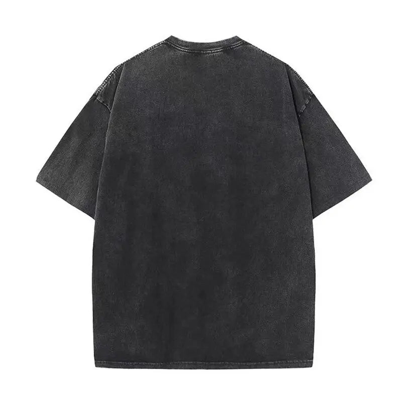 Skeleton Butterfly Wave Print Oversized Women's T-Shirt