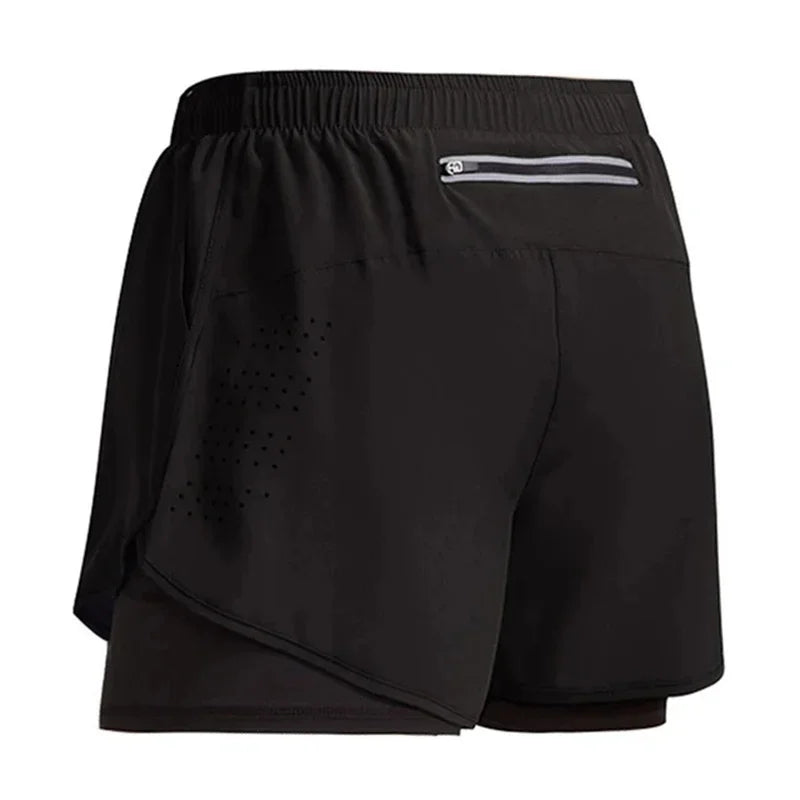 Men’s Double Layer Quick-Dry Running Shorts