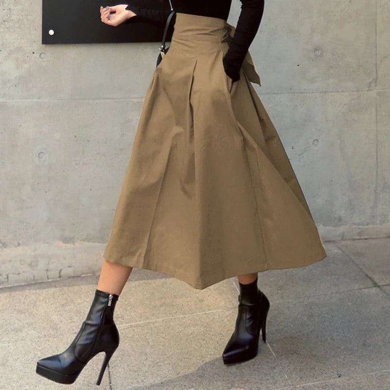 Women’s High Waist Long Skirt