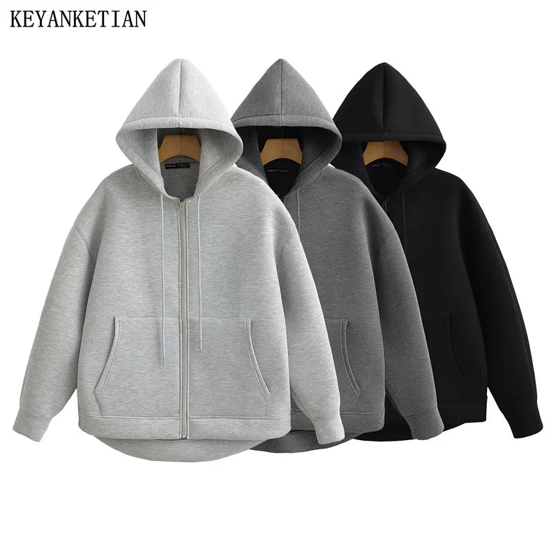 Women’s Oversized Zipper Hoodie