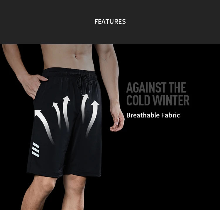 Men’s Black Striped Running Shorts