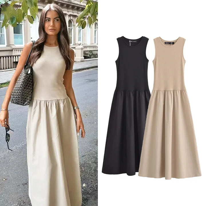 TRAF Women’s Sleeveless Long Dress
