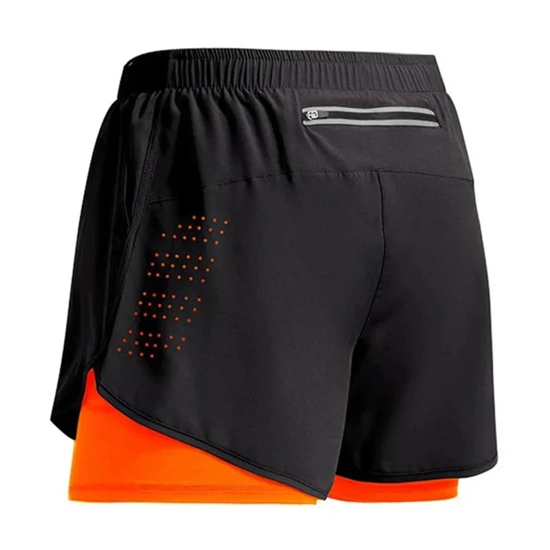 Men’s Double Layer Quick-Dry Running Shorts