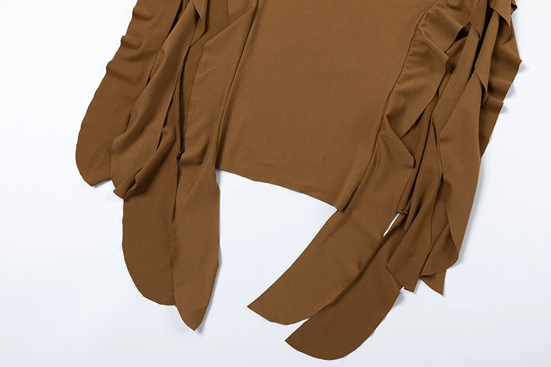 One-Shoulder Slim Fit Irregular Dress