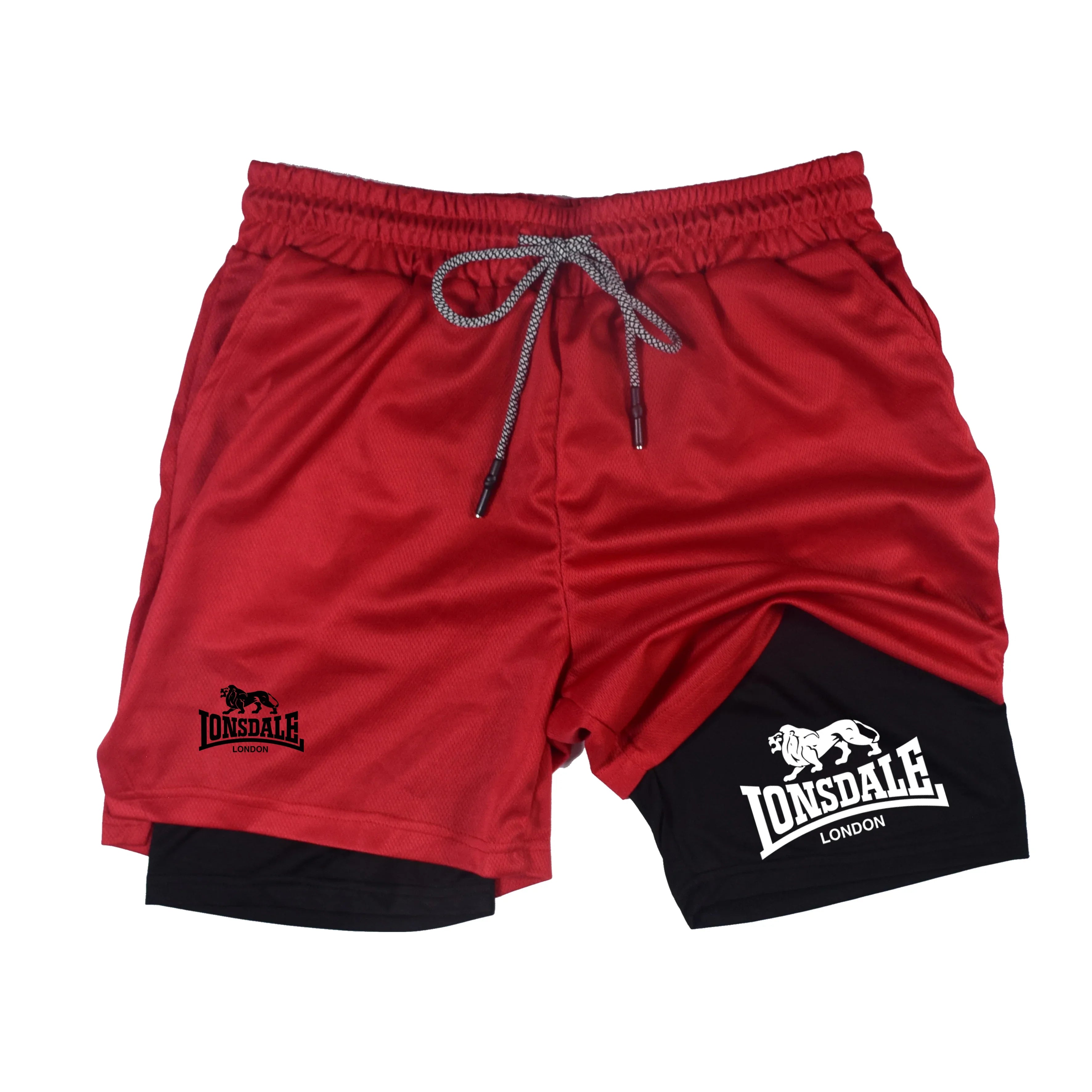 2-in-1 Men's Workout Running Shorts with Phone Pocket