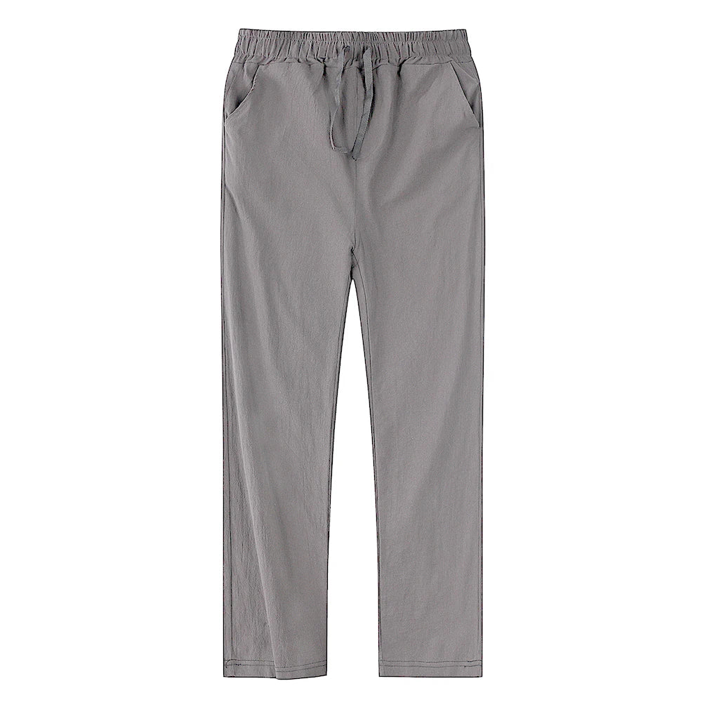 Cotton Linen Pants – Breathable Solid Color Trousers