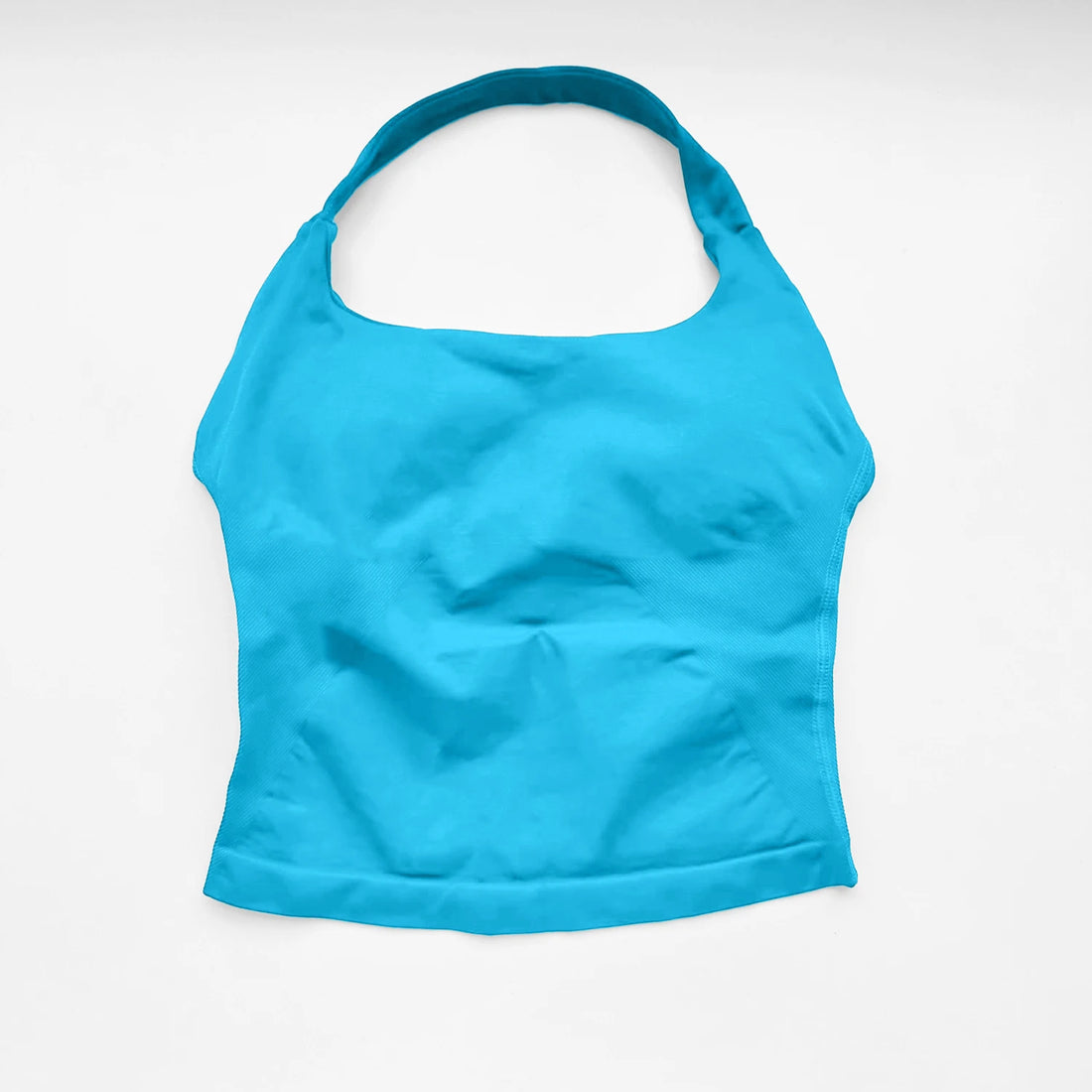 NCLAGEN Women's Padded Halter Gym Top – Strappy Longline Activewear