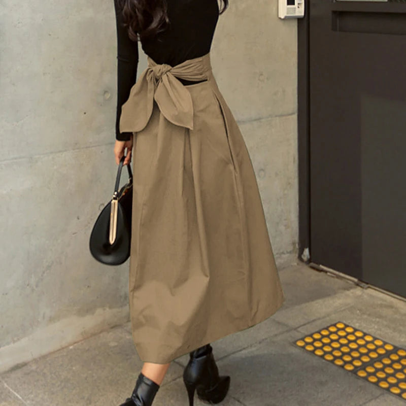 Women’s High Waist Long Skirt