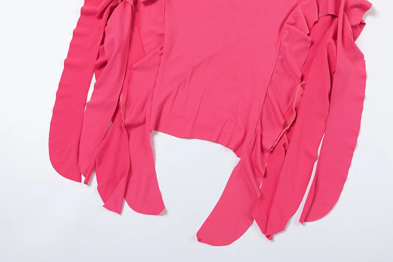 One-Shoulder Slim Fit Irregular Dress