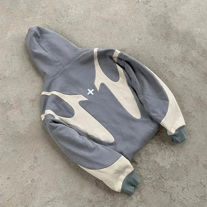 Y2K Devil Print Zip Hoodie