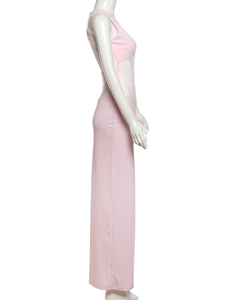 Backless Bodycon Mesh Dress