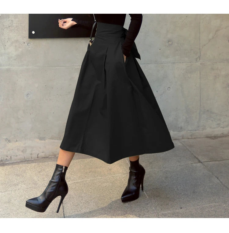 Women’s High Waist Long Skirt