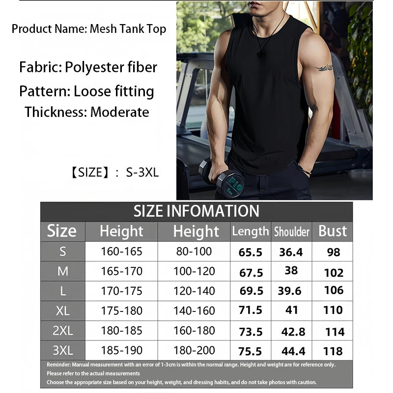 Men's Summer Gym Tank Top – Quick-Dry Sleeveless Workout Shirt