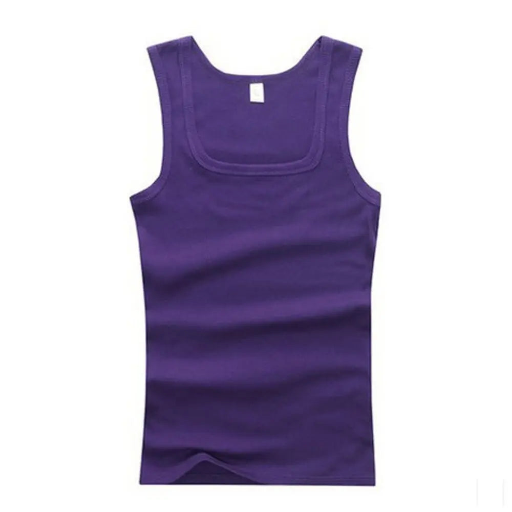 Unisex Cotton Sleeveless Tank Top – Summer Fitness Shirt