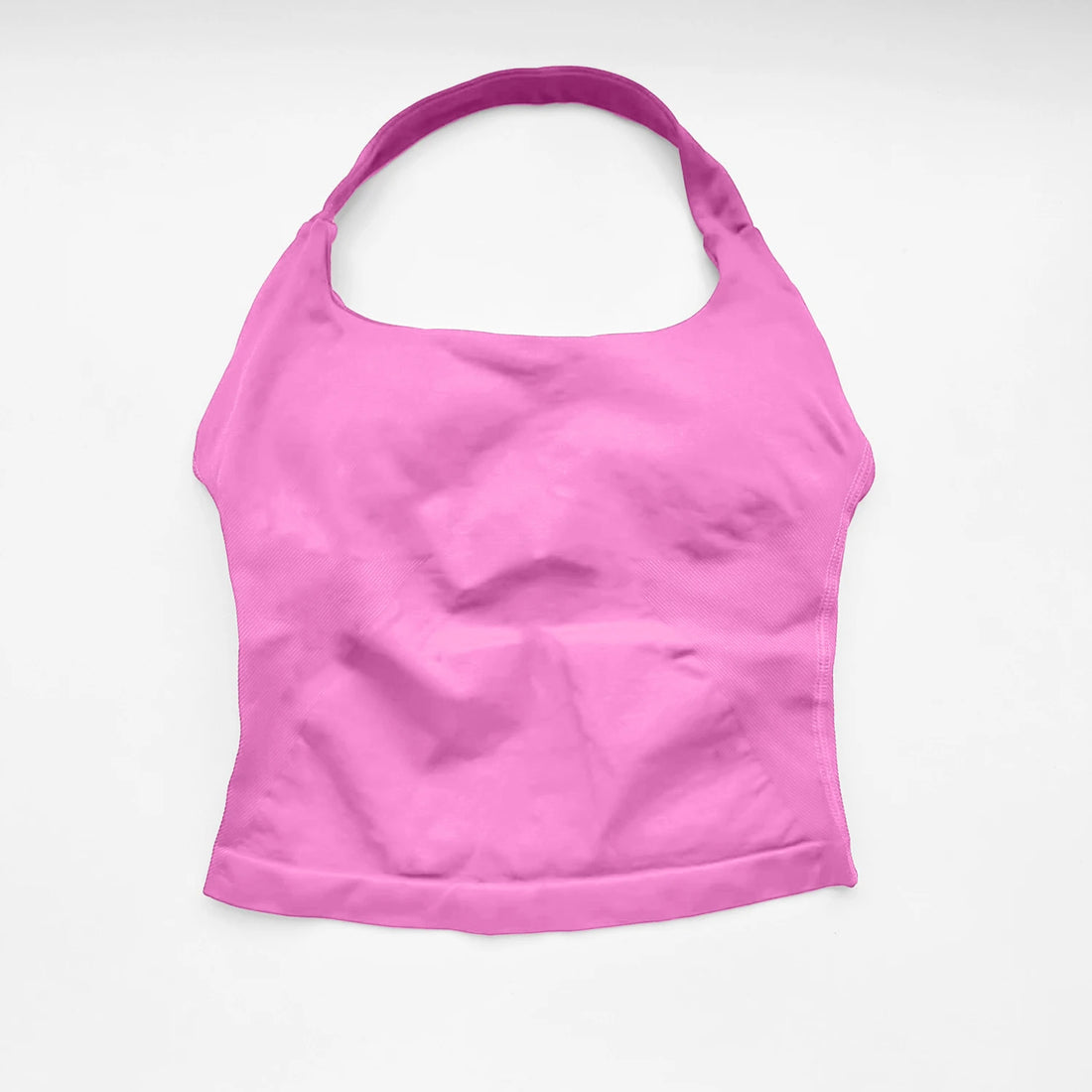 NCLAGEN Women's Padded Halter Gym Top – Strappy Longline Activewear