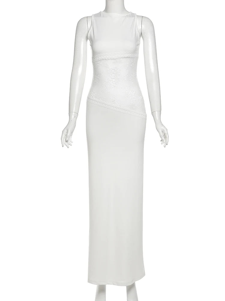 Backless Bodycon Mesh Dress